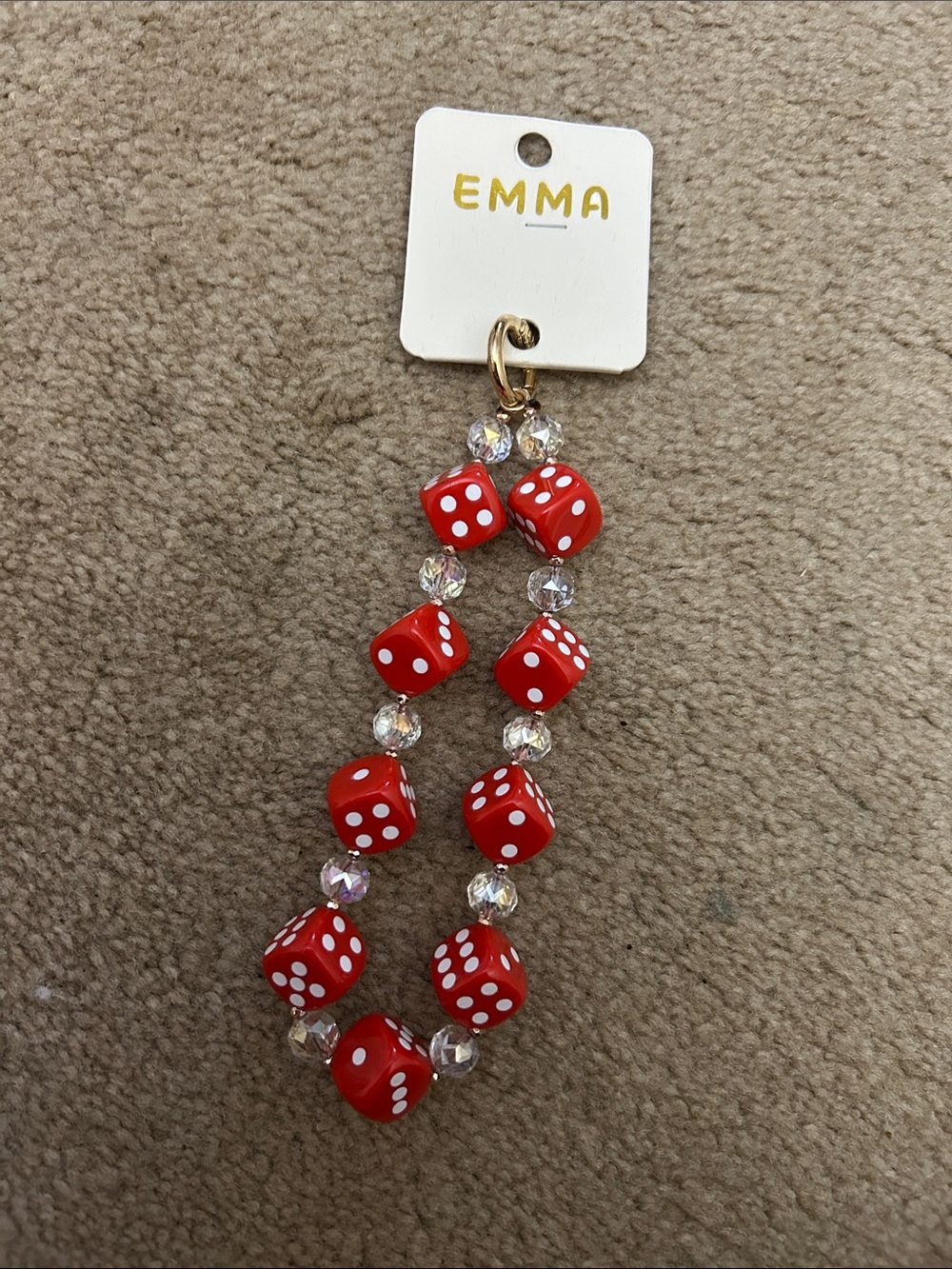 Dice keychain nwt